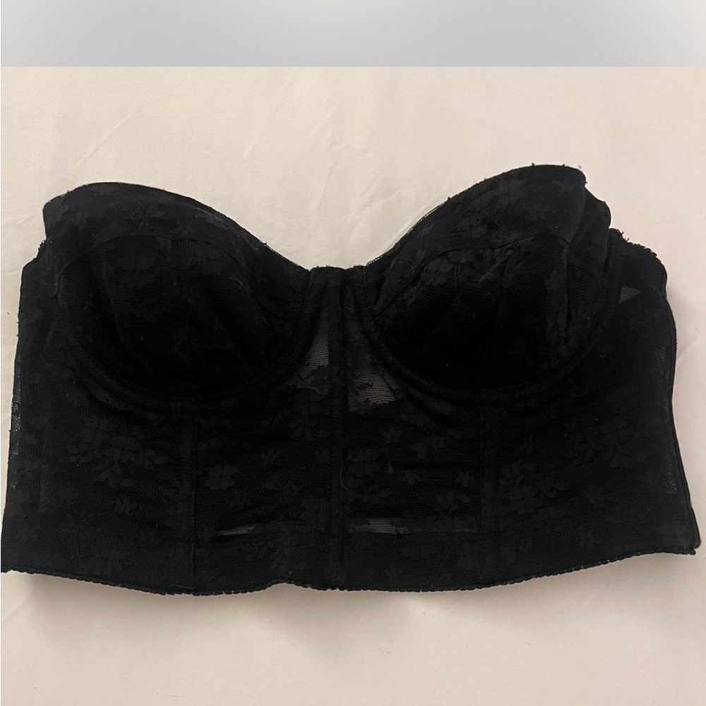 Elegant Black Lace Bustier